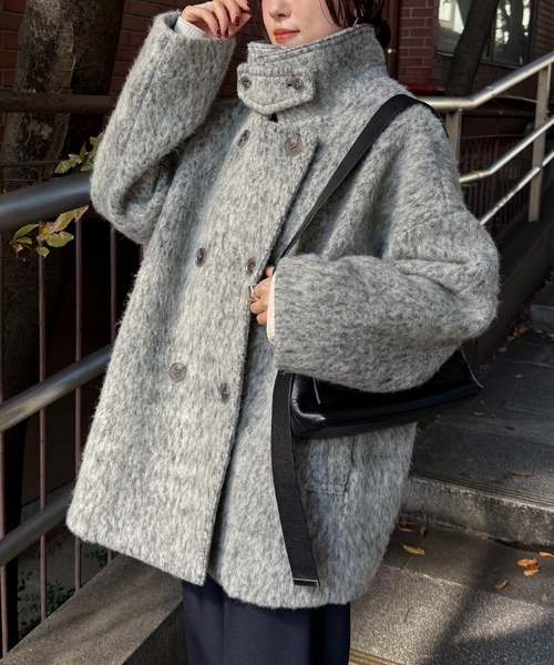 セール】シャギースタンドネックコート/WEB限定（その他アウター