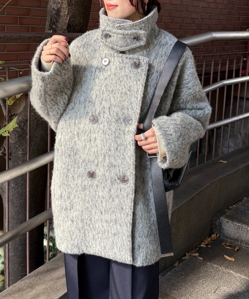 シャギースタンドネックコート/WEB限定（その他アウター）｜COLLAGE