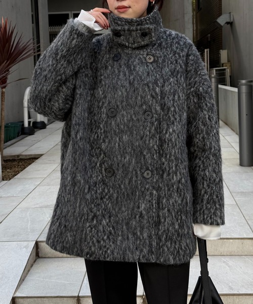 シャギースタンドネックコート/WEB限定（その他アウター）｜COLLAGE