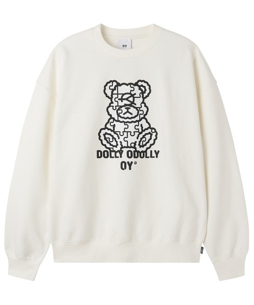 OY（オーワイ）の「『OY/オーワイ』PUZZLE DOLLY CREWNECK/パズルドリー クルーネック（スウェット・レディース・ホワイト/ブラック・L/M）」の4枚目の写真