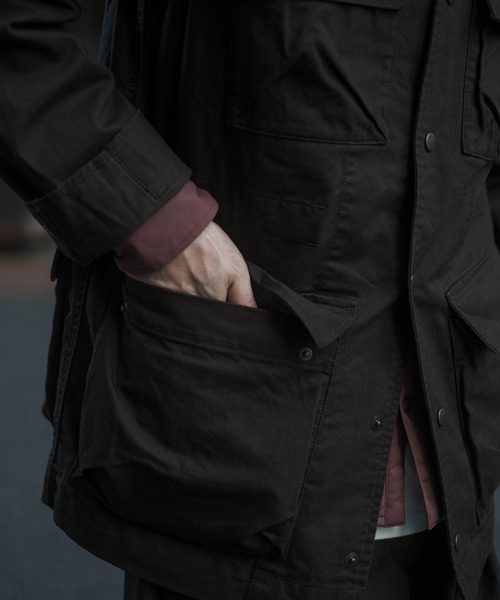 Snow Peak(スノーピーク)の「Snow Peak / TAKIBI Chino Cargo Jacket TAKIBIチノカーゴジャケット(ミリタリージャケット・メンズ・ダークブラウン/ブラック・L/M/XL/S)」の7枚目の写真
