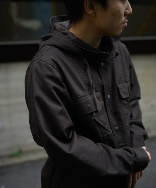 Snow Peak(スノーピーク)の「Snow Peak / TAKIBI Chino Cargo Jacket TAKIBIチノカーゴジャケット(ミリタリージャケット・メンズ・ダークブラウン/ブラック・L/M/XL/S)」の14枚目の写真