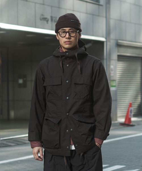 Snow Peak(スノーピーク)の「Snow Peak / TAKIBI Chino Cargo Jacket TAKIBIチノカーゴジャケット(ミリタリージャケット・メンズ・ダークブラウン/ブラック・L/M/XL/S)」の3枚目の写真