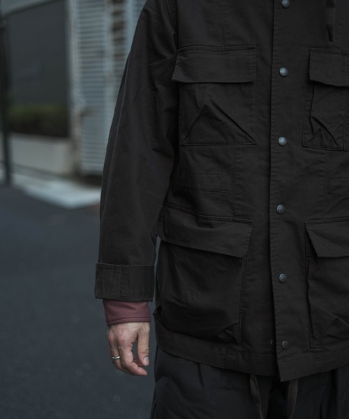 Snow Peak(スノーピーク)の「Snow Peak / TAKIBI Chino Cargo Jacket TAKIBIチノカーゴジャケット(ミリタリージャケット・メンズ・ダークブラウン/ブラック・L/M/XL/S)」の20枚目の写真