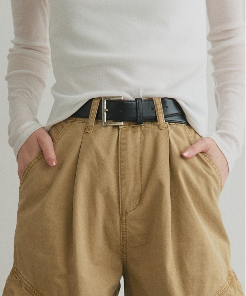 ad thie（アドティエ）の「ベルト付き タックカーブカーゴパンツ（カーゴパンツ・レディース・ベージュ・MEDIUM/LARGE）」の21枚目の写真