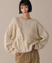 LOWRYS FARM | ケーブルフリンジSHORT丈　588920(ポロシャツ)