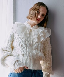 mysty woman | ボートネックケーブルニット 583461(ニット/セーター)