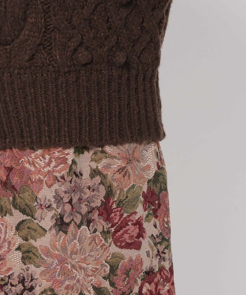 mysty woman（ミスティウーマン）の「ボートネックケーブルニット 583461（ニット/セーター・レディース・アイボリー/ブラウン・FREE）」の21枚目の写真