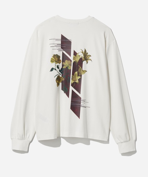 HARE（ハレ）の「【接触冷感】メルトフラワーバックプリントカット(HARE)（Tシャツ/カットソー・メンズ・ブラック/パープル/ホワイト・SMALL/MEDIUM）」の2枚目の写真