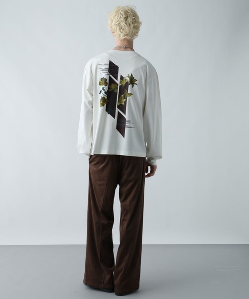 HARE（ハレ）の「【接触冷感】メルトフラワーバックプリントカット(HARE)（Tシャツ/カットソー・メンズ・ブラック/パープル/ホワイト・SMALL/MEDIUM）」の5枚目の写真