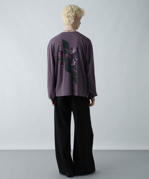 HARE（ハレ）の「【接触冷感】メルトフラワーバックプリントカット(HARE)（Tシャツ/カットソー・メンズ・ブラック/パープル/ホワイト・SMALL/MEDIUM）」の10枚目の写真
