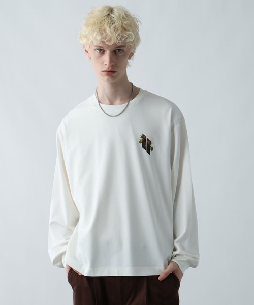 HARE（ハレ）の「【接触冷感】メルトフラワーバックプリントカット(HARE)（Tシャツ/カットソー・メンズ・ブラック/パープル/ホワイト・SMALL/MEDIUM）」の11枚目の写真