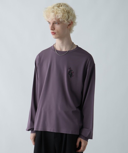 HARE（ハレ）の「【接触冷感】メルトフラワーバックプリントカット(HARE)（Tシャツ/カットソー・メンズ・ブラック/パープル/ホワイト・SMALL/MEDIUM）」の15枚目の写真