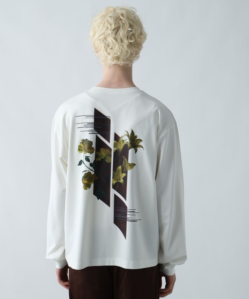 HARE（ハレ）の「【接触冷感】メルトフラワーバックプリントカット(HARE)（Tシャツ/カットソー・メンズ・ブラック/パープル/ホワイト・SMALL/MEDIUM）」の19枚目の写真