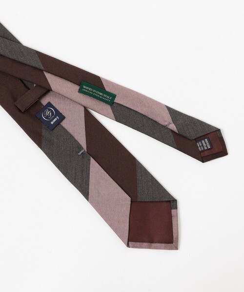 BEAMS F(ビームスエフ)の「シルク ストライプ ネクタイ(ネクタイ・メンズ・グレー/ブラウン・ONE SIZE)」の3枚目の写真