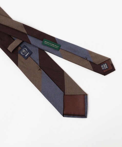 BEAMS F(ビームスエフ)の「シルク ストライプ ネクタイ(ネクタイ・メンズ・グレー/ブラウン・ONE SIZE)」の8枚目の写真