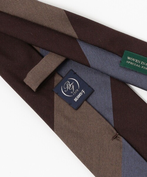 BEAMS F(ビームスエフ)の「シルク ストライプ ネクタイ(ネクタイ・メンズ・グレー/ブラウン・ONE SIZE)」の4枚目の写真