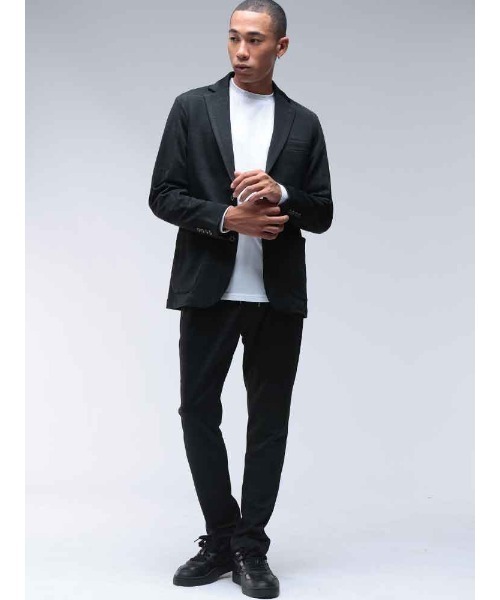 1piu1uguale3 RELAX（ウノピュウノウグァーレトレリラックス）の「1PIU1UGUALE3 RELAX (ウノ ピュ ウノ ウグァーレ トレ リラックス) ウィンドウペン ジャガード 2つボタン シングル ジャケット HOUNDSTOOTH 1PRUSO25101（テーラードジャケット・メンズ・ブラック・L/XL/2XL/S/M）」の8枚目の写真