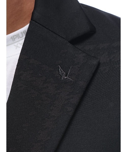 1piu1uguale3 RELAX（ウノピュウノウグァーレトレリラックス）の「1PIU1UGUALE3 RELAX (ウノ ピュ ウノ ウグァーレ トレ リラックス) ウィンドウペン ジャガード 2つボタン シングル ジャケット HOUNDSTOOTH 1PRUSO25101（テーラードジャケット・メンズ・ブラック・L/XL/2XL/S/M）」の15枚目の写真