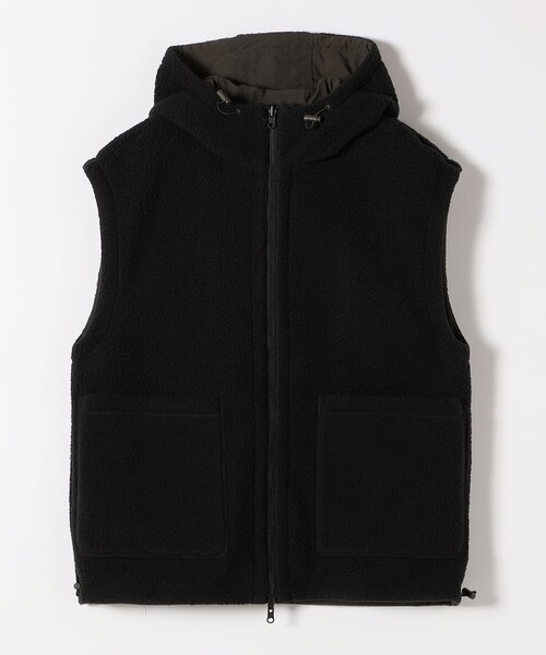 SHIPS any: ナイロン × ボア リバーシブル フーディー ベスト（ベスト