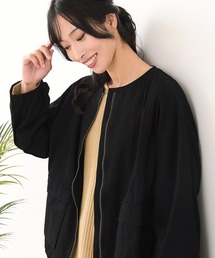 fort point（フォーポイント）の「【C-FORTPOINT/フォートポイント】綿ツイル ノーカラージャケット（ノーカラージャケット）」