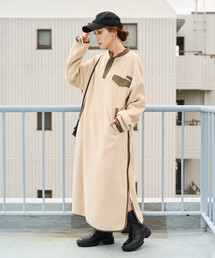 FREAK'S STORE（フリークスストア）の「限定展開　FREAK'S STORE OUTDOORS サイドジップ フリース ワンピース（ワンピース・レディース）」
