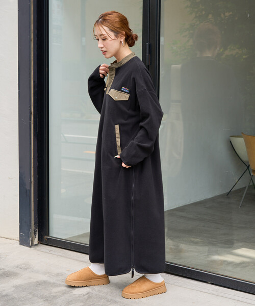 超美品　 プリーツプリーズ　ワンピース セール】限定展開 FREAK'S STORE OUTDOORS サイドジップ フリース