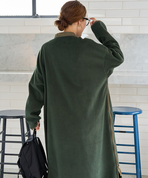 FREAK'S STORE(フリークスストア)の「限定展開 FREAK'S STORE OUTDOORS サイドジップ フリース ワンピース(ワンピース・レディース・オリーブ/グレー/ネイビー/ベージュ/ブラック・フリ-)」の17枚目の写真