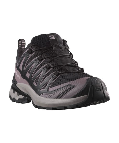 SALOMON(サロモン)の「SALOMON/サロモン レディース スニーカー アウトドア トレイル XA PRO 3D V9 W L47882900(スニーカー・レディース・ブラック×パープル・25.0cm/23.5cm/23.0cm/24.5cm/24.0cm)」の2枚目の写真