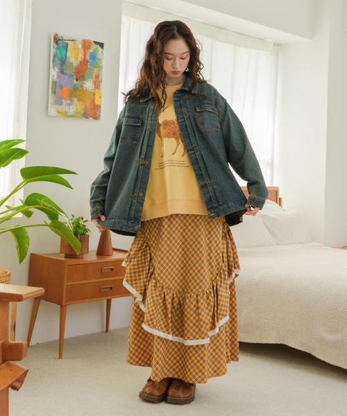 eLur(エラー)の「デニムジャケット(デニムジャケット・レディース・ストライプ/ブルー・1)」の14枚目の写真
