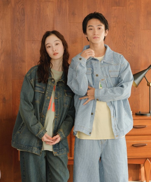 eLur(エラー)の「デニムジャケット(デニムジャケット・レディース・ストライプ/ブルー・1)」の19枚目の写真