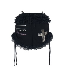 AVENCHUMU ハートスタッズポケットレースパンツ ブラック STUD'S スタッズ 春夏素材 S8818 CORDURA コーデュラ 縦横