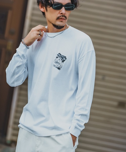 SIDEWAY STANCE(サイドウェイスタンス)の「【SIDEWAY STANCE】オリジナル グラフィック プリント ロンT(Tシャツ/カットソー・メンズ・カーキ/ホワイト系2/ブラック/ブラック系2/カーキ系2/ホワイト/ブルー系/ブラック系/ブラック系1/ライトグレー系1/ホワイト系1/ホワイト系・X-LARGE/LARGE/MEDIUM/SMALL)」の13枚目の写真
