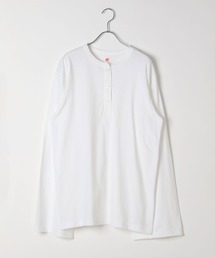 HANES（ヘインズ）の「【Hanes(ヘインズ)】DJヘンリーネックロンT(WOMENS)（Tシャツ/カットソー・レディース）」
