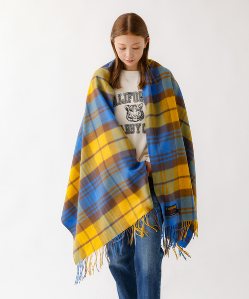 TWEEDMILL/ツイードミル】大判チェック柄ストール/ユニセックス