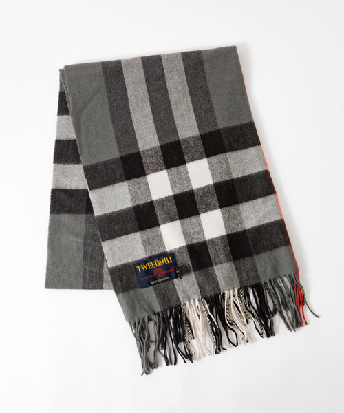 TWEEDMILL/ツイードミル】大判チェック柄ストール/ユニセックス