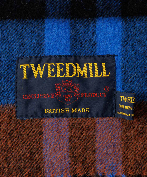 TWEED MILL（ツイードミル）の「【TWEEDMILL/ツイードミル】大判チェック柄ストール/ユニセックス/Large Stole 70-190（マフラー・メンズ・イエロー系その他/グレー系その他/ブラウン系その他/レッド系その他/ブルー系その他・フリー）」の18枚目の写真