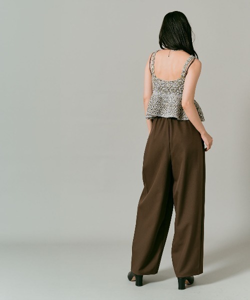 W:Huku(フーク)の「メランジ ニット ペプラム ビスチェ / Melange Knit Peplum Bustier(ニット/セーター・レディース・グリーン系/オフホワイト/ブラック・FREE)」の12枚目の写真