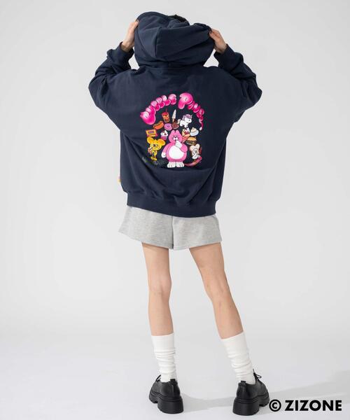 WEGO(ウィゴー)の「WEGO/ZIZONE別注グラフィックZIPパーカー(パーカー・メンズ・ネイビー/アッシュグレー・MEDIUM/LARGE)」の12枚目の写真