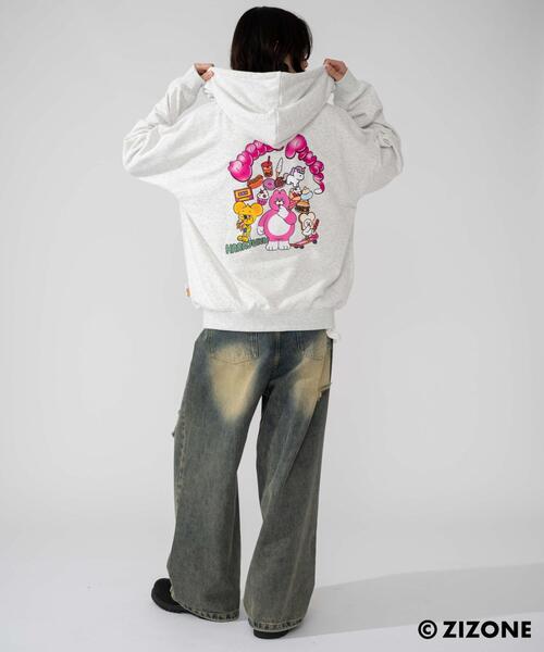 WEGO(ウィゴー)の「WEGO/ZIZONE別注グラフィックZIPパーカー(パーカー・メンズ・ネイビー/アッシュグレー・MEDIUM/LARGE)」の14枚目の写真