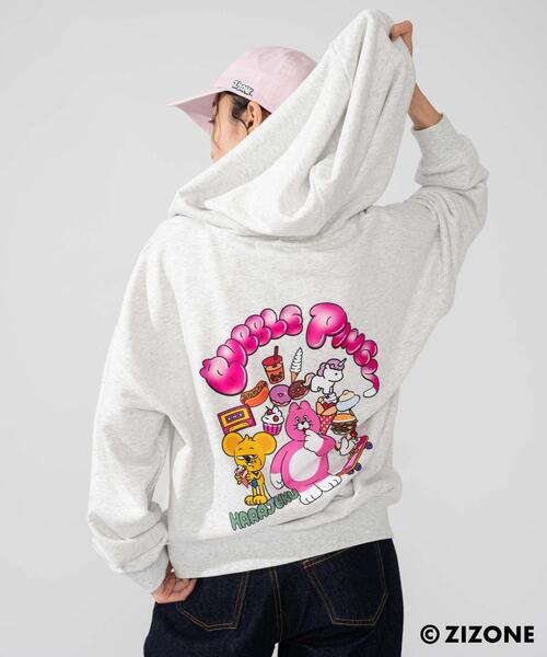 WEGO(ウィゴー)の「WEGO/ZIZONE別注グラフィックZIPパーカー(パーカー・メンズ・ネイビー/アッシュグレー・MEDIUM/LARGE)」の15枚目の写真