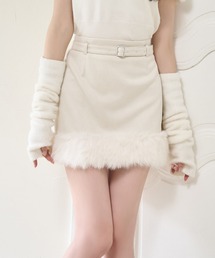 one after another NICE CLAUP（ワンアフターアナザーナイスクラップ）の「【premium order】ムートンミニスカート/セットアップアウターあり（スカート）」