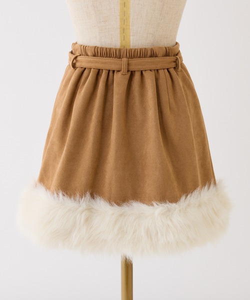 ムートンミニスカート/セットアップアウターあり（スカート）｜one