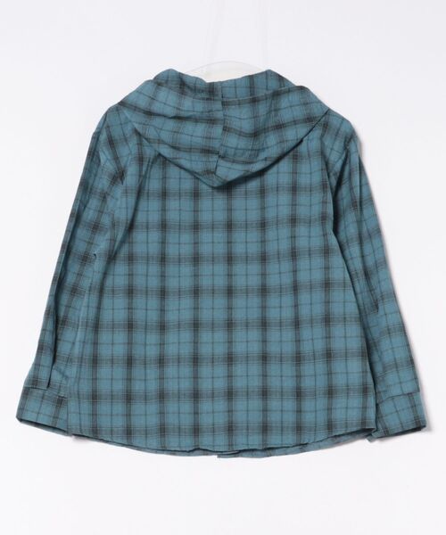 VIBGYOR(ヴィブジョー)の「ルーズフードチェックシャツ/韓国 ストリート(CZ)(シャツ/ブラウス・レディース・ブルー/グレー/ブラック/アイボリー・FREE)」の20枚目の写真