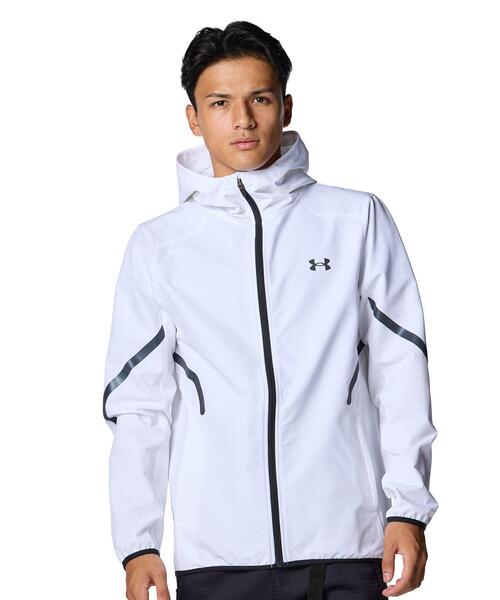 UNDER ARMOUR(アンダーアーマー)の「UAブラッシュドウーブン リフレクト ジャケット(トレーニング/メンズ)(その他アウター・メンズ・ホワイト・L/3XL/M/2XL/S/XL)」の1枚目の写真