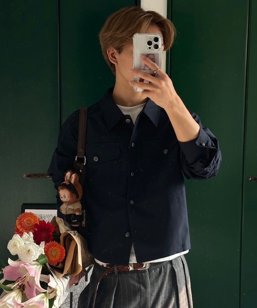 UNDERSTATEMENTs（アンダーステイトメント）の「【ユニセックス】チェック&無地シャーリングシャツ（シャツ/ブラウス・メンズ・グリーン/レッド/ブラック/ネイビー/ブルー・MEDIUM/LARGE）」の3枚目の写真