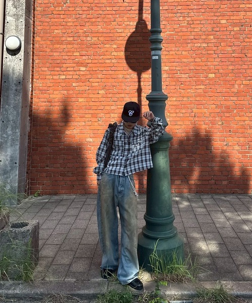 UNDERSTATEMENTs（アンダーステイトメント）の「【ユニセックス】チェック&無地シャーリングシャツ（シャツ/ブラウス・メンズ・グリーン/レッド/ブラック/ネイビー/ブルー・MEDIUM/LARGE）」の13枚目の写真