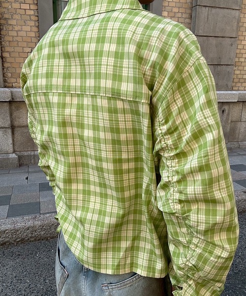 UNDERSTATEMENTs（アンダーステイトメント）の「【ユニセックス】チェック&無地シャーリングシャツ（シャツ/ブラウス・メンズ・グリーン/レッド/ブラック/ネイビー/ブルー・MEDIUM/LARGE）」の18枚目の写真