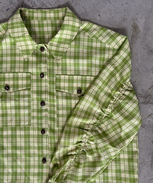 UNDERSTATEMENTs（アンダーステイトメント）の「【ユニセックス】チェック&無地シャーリングシャツ（シャツ/ブラウス・メンズ・グリーン/レッド/ブラック/ネイビー/ブルー・MEDIUM/LARGE）」の22枚目の写真