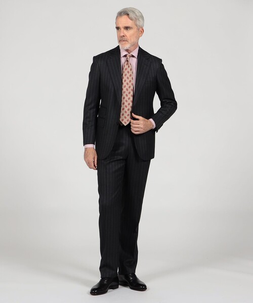 TOMORROWLAND （トゥモローランド）の「ウール シングルブレステッド2Bスーツ ISLAND FLEECE E.Zegna（スーツジャケット・メンズ・ネイビー/ダークブラウン/ブラック系その他・50/48/46/44）」の4枚目の写真